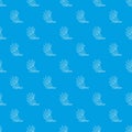Wide wing pattern vector seamless blue Royalty Free Stock Photo