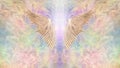 Ethereal Golden Angel Wings Banner Royalty Free Stock Photo