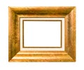 Wide wood picture frame with passe-partout cutout Royalty Free Stock Photo