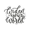 Widen your world poster vector card