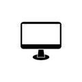 Widescreen Computer Monitor, Monoblock Flat Vector Icon