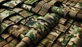 Close-Up of Army Textile Pattern for Tactical Use