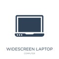 widescreen laptop icon in trendy design style. widescreen laptop icon isolated on white background. widescreen laptop vector icon Royalty Free Stock Photo