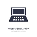 widescreen laptop icon on white background. Simple element illustration from Computer concept Royalty Free Stock Photo