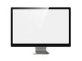 Widescreen Lcd Monitor on White. Royalty Free Stock Photo