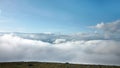 Widescreen looking over clouds from Helvellyn area Royalty Free Stock Photo