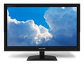 Widescreen TFT display with blue sky Royalty Free Stock Photo