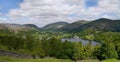 Widescreen view over Grasmere, it's lake and backgound mountains