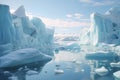 Widespread Ice sheet melting. Generate Ai Royalty Free Stock Photo
