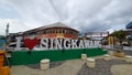 Wideview of Singkawang City name landscape Royalty Free Stock Photo