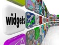 Widgets Applications Apps Software Programs Tile Icons Royalty Free Stock Photo