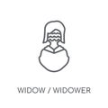 widow / widower linear icon. Modern outline widow / widower logo Royalty Free Stock Photo