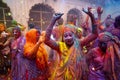 Widows celebrate Holi festival