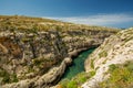 Wied il-Ghasri, Gozo, Malta Royalty Free Stock Photo