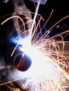 Wielding Sparks Royalty Free Stock Photo