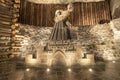 Wieliczka, Poland June 2, 2018: Monument to Nicolaus Copernicus in the Wieliczka Salt Mine. Opened in the 13th century, the mine