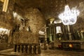 Wieliczka Salt Mine museum near Krakow, displaying historic salt-mining technology