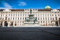 Wien, Austria - 20/08/2019: courtyard of Hofburg Palace with sculpture of Kaiser Franz