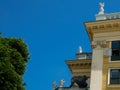 Wien/Austria - june 4 2019: close up of the corners of Schonbrunn palace in vienna with blue sky Royalty Free Stock Photo