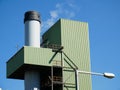 Wien/Austria - june 3 2019: Detail of the chimney of the Hazardous waste treatment plant