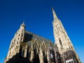 Wien/Austria - june 3 2019: view of the exterior of the gothic saint Stephan catedral at Vienna austria