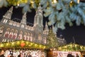 Wien Christmas market in front of the City Hall Royalty Free Stock Photo