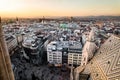 Wien city skyline as seen from the top of St. Stephan dome Royalty Free Stock Photo