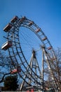 Wiener Riesenrad constructed in 1897 and located in the Wurstelprater park in Vienna Royalty Free Stock Photo