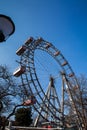 Wiener Riesenrad constructed in 1897 and located in the Wurstelprater park in Vienna Royalty Free Stock Photo