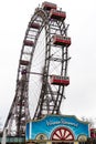 Ferries wheel, Prater, Vienna, Austria, overcast day Royalty Free Stock Photo