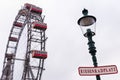 Ferries wheel, Prater, Vienna, Austria, overcast day Royalty Free Stock Photo