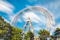 Wiener Riesenrad, Long exposure of ferris wheel at Prater in Vienna Austria Royalty Free Stock Photo