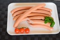 Wiener Sausage, Wienerwurst, Food, German Wiener Sausage, Wiener Wurst Royalty Free Stock Photo