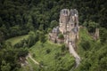 WIERSCHEM, GERMANY, JUNE 30, 2017: The Burg Eltz and the Elzbach Royalty Free Stock Photo