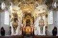 Pilgrimage Church of Wies, interior of the churh - Wieskirche at Steingaden on the romantic road in Bavaria, Germany