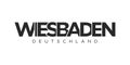 Wiesbaden Deutschland, modern and creative vector illustration design featuring the city of Germany for travel banners, posters,