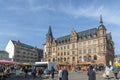 people enjoy shopping at the farmers market in Wiesbaden, Germany