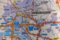 Wiesbaden, Germany, on a road m Royalty Free Stock Photo
