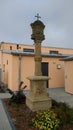 WIESENTHEID, GERMANY - Sep 10, 2019: Religious piety column in Wiesentheid, Germany