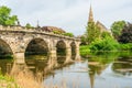 Engish Bridge and United Reformed Church, Shrewsbury Royalty Free Stock Photo