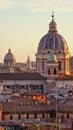The wiew from Terrazza Pincio, Rome.. Royalty Free Stock Photo