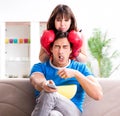 Wife unhappy that husband is watching boxing