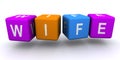 Wife word block on white Royalty Free Stock Photo