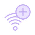 Wifi add color line icon Royalty Free Stock Photo