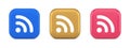 Wifi available access button wireless internet connection signal 3d realistic icon