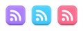 Wifi available access button wireless internet connection signal 3d realistic icon
