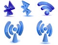 WiFi and bluetooth symbols