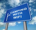 Wifi Camping Internet Access Outside 3d Illustration