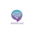Wifi card internet logo concept for company vector design Royalty Free Stock Photo