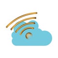Wifi and cloud computing design Royalty Free Stock Photo